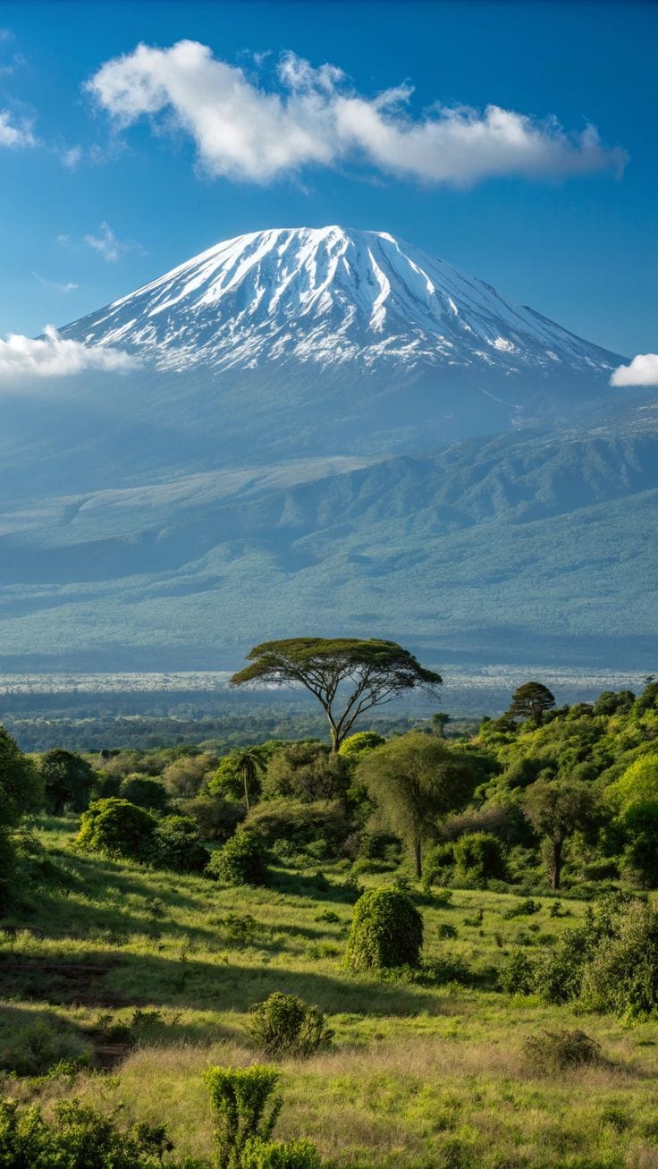 Africa's great plains with Kilimanjaro rising from the horizon